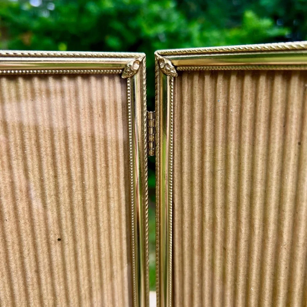 Vintage Gold Double Picture Frame | 8x10